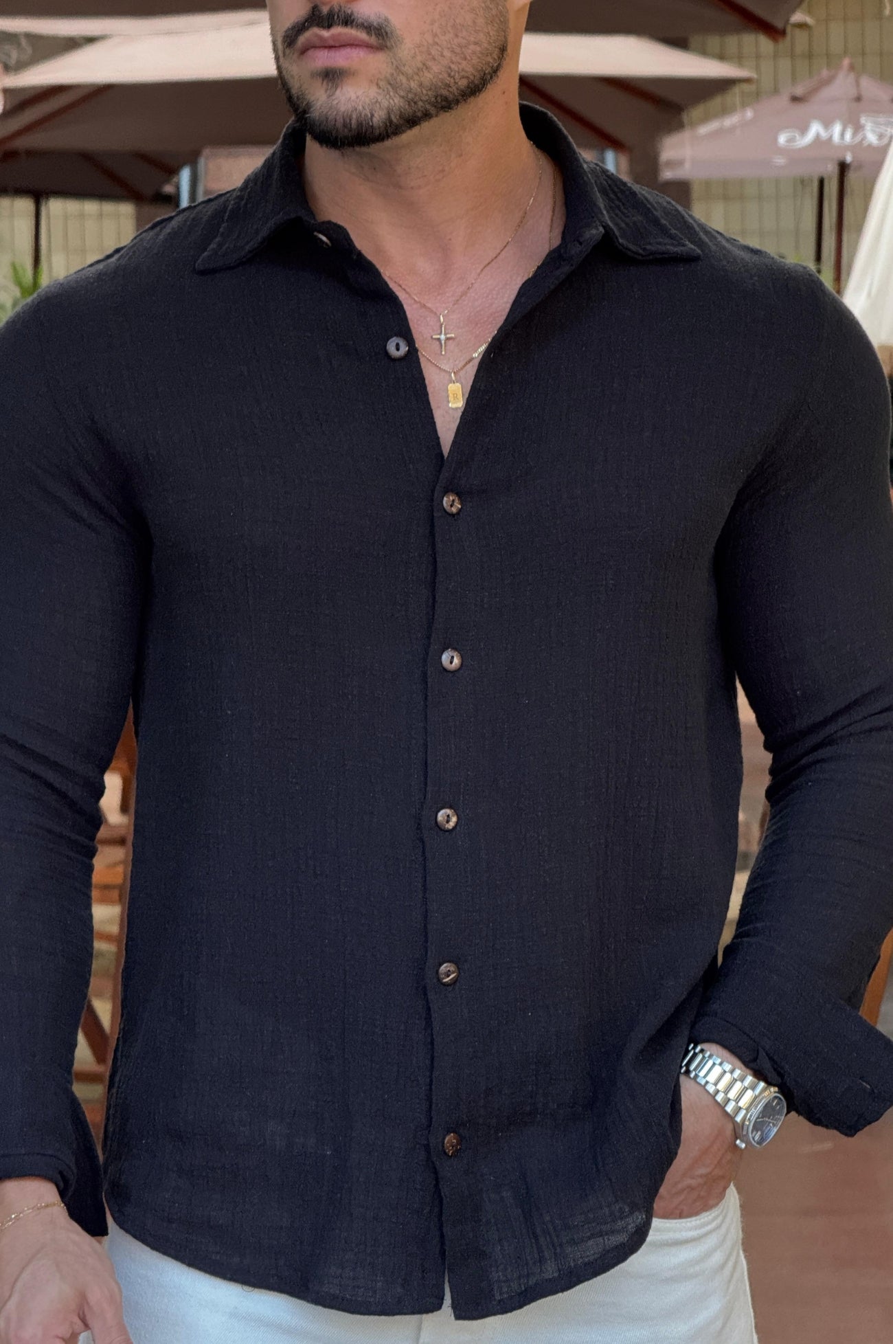 Camisa Algodão Rústico Manga Longa - Up