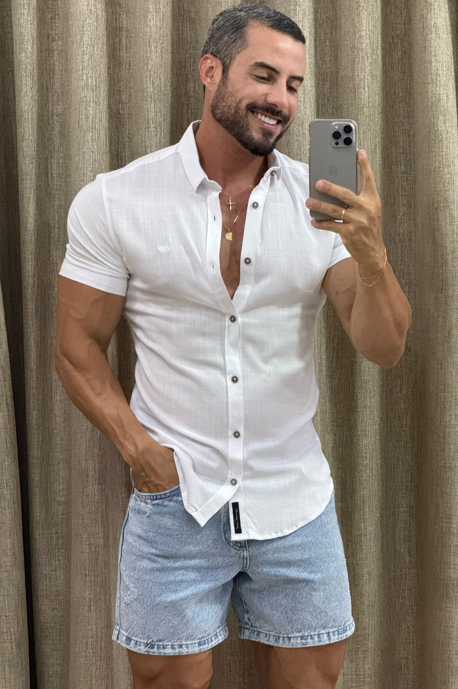 Short Jeans Delavê - Up