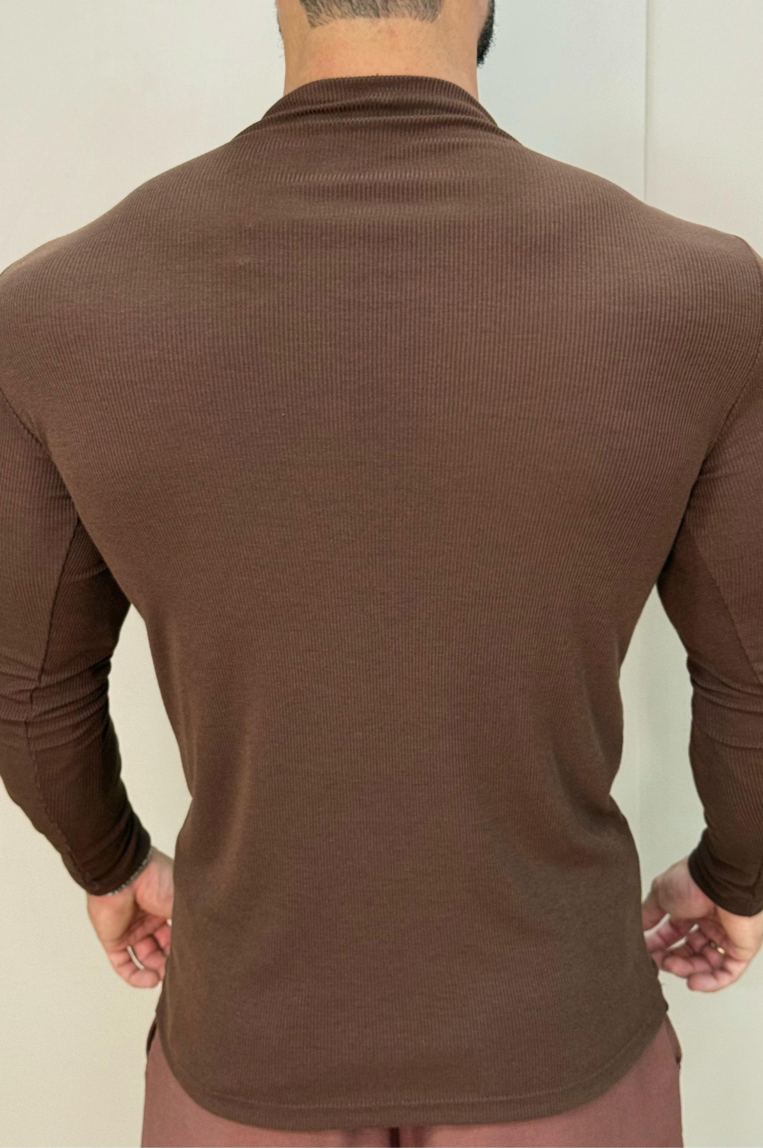Camisa Aura Marrom Manga Longa - Up