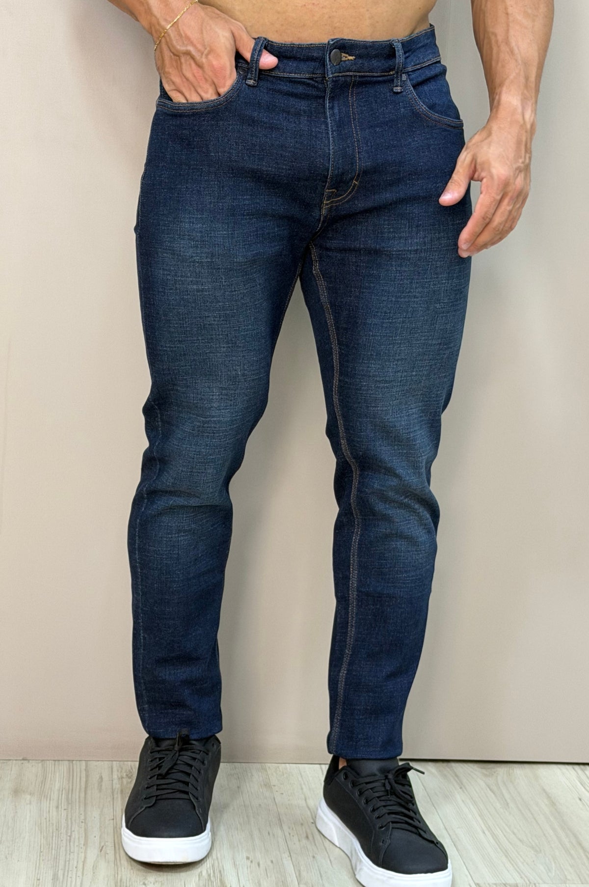 Calça Jeans Essential Slim Fit Azul Escuro - Up
