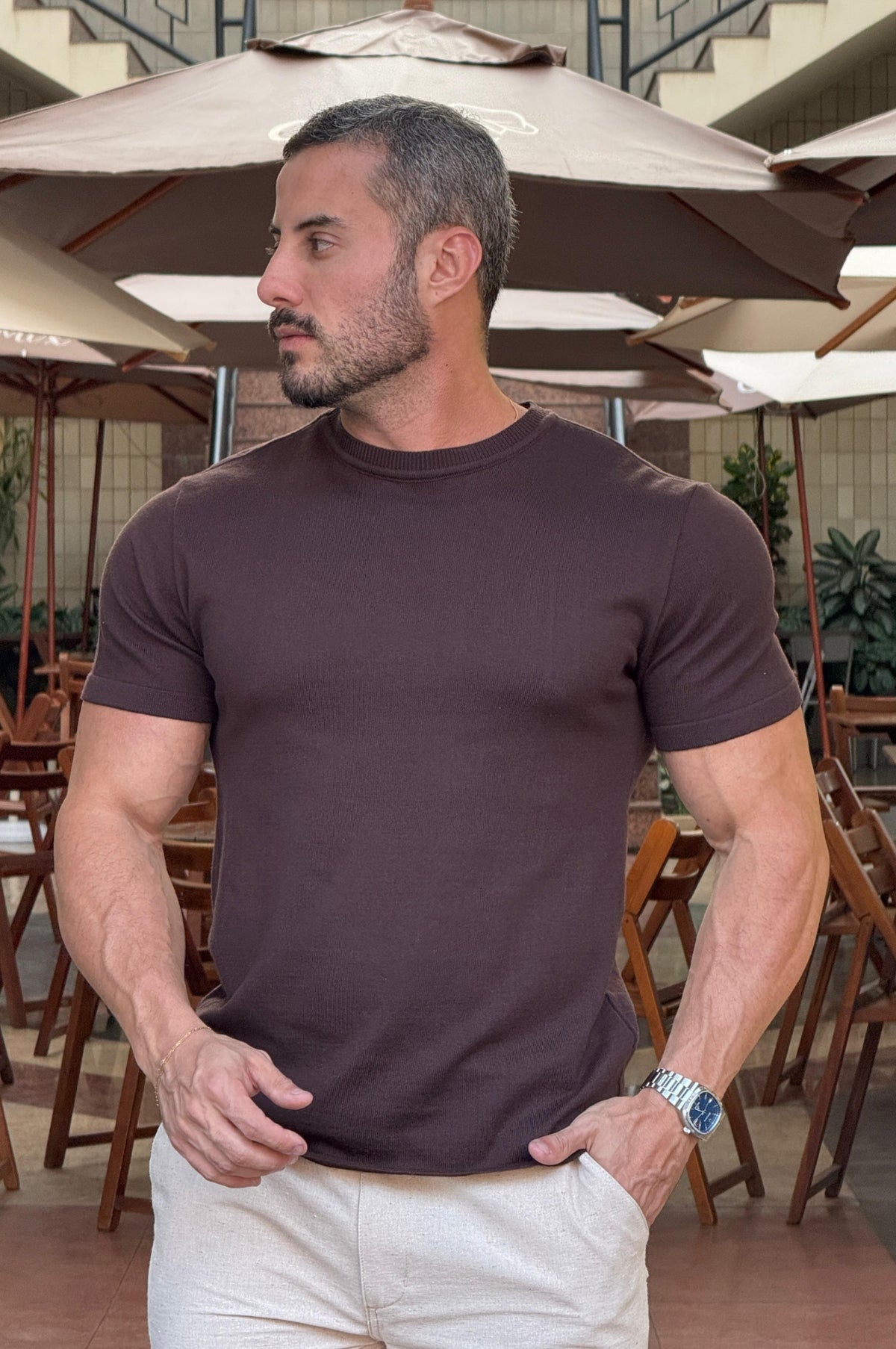 Camiseta Tricot Slim - Up