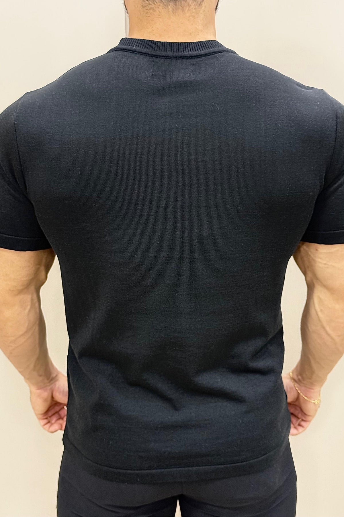Camiseta Tricot Slim Preto - Up