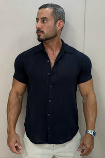 Camisa Algodão Rústico Manga Curta - Up