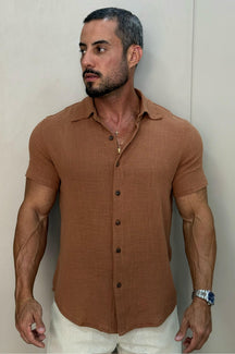 Camisa Algodão Rústico Manga Curta - Up