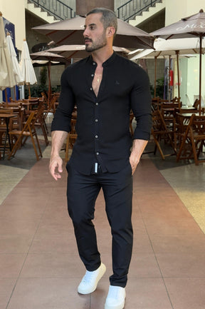 Camisa Resort Gola Padre Manga Longa - Up