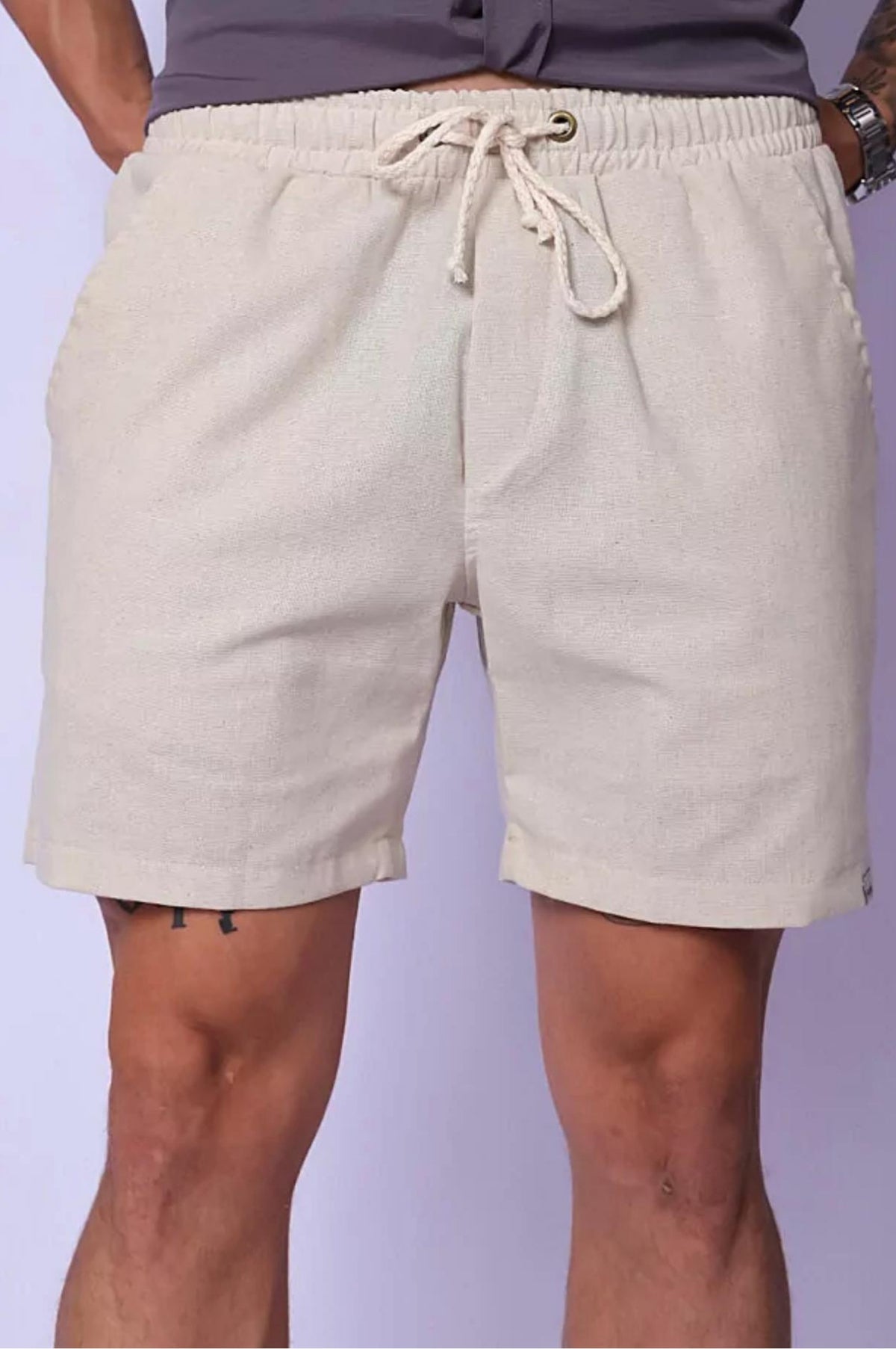 Short Linho Maresia Bege - Up