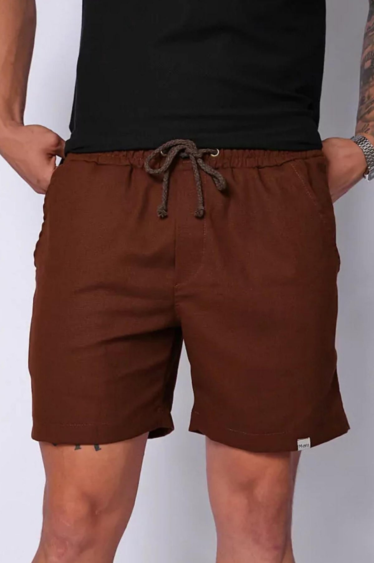 Short Linho Maresia Marrom - Up