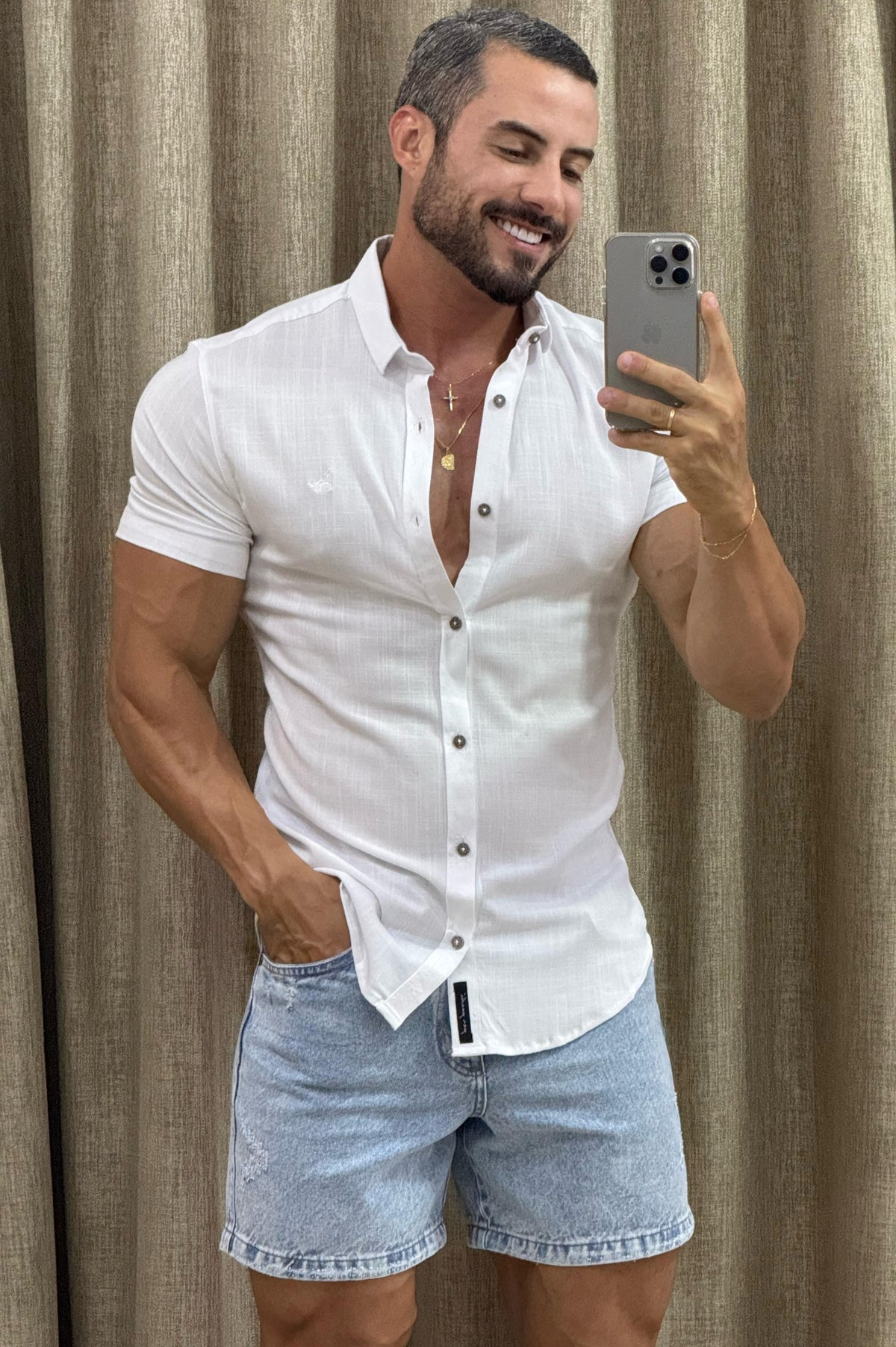 Short Jeans Delavê - Up