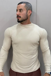 Camisa Aura Bege Manga Longa - Up