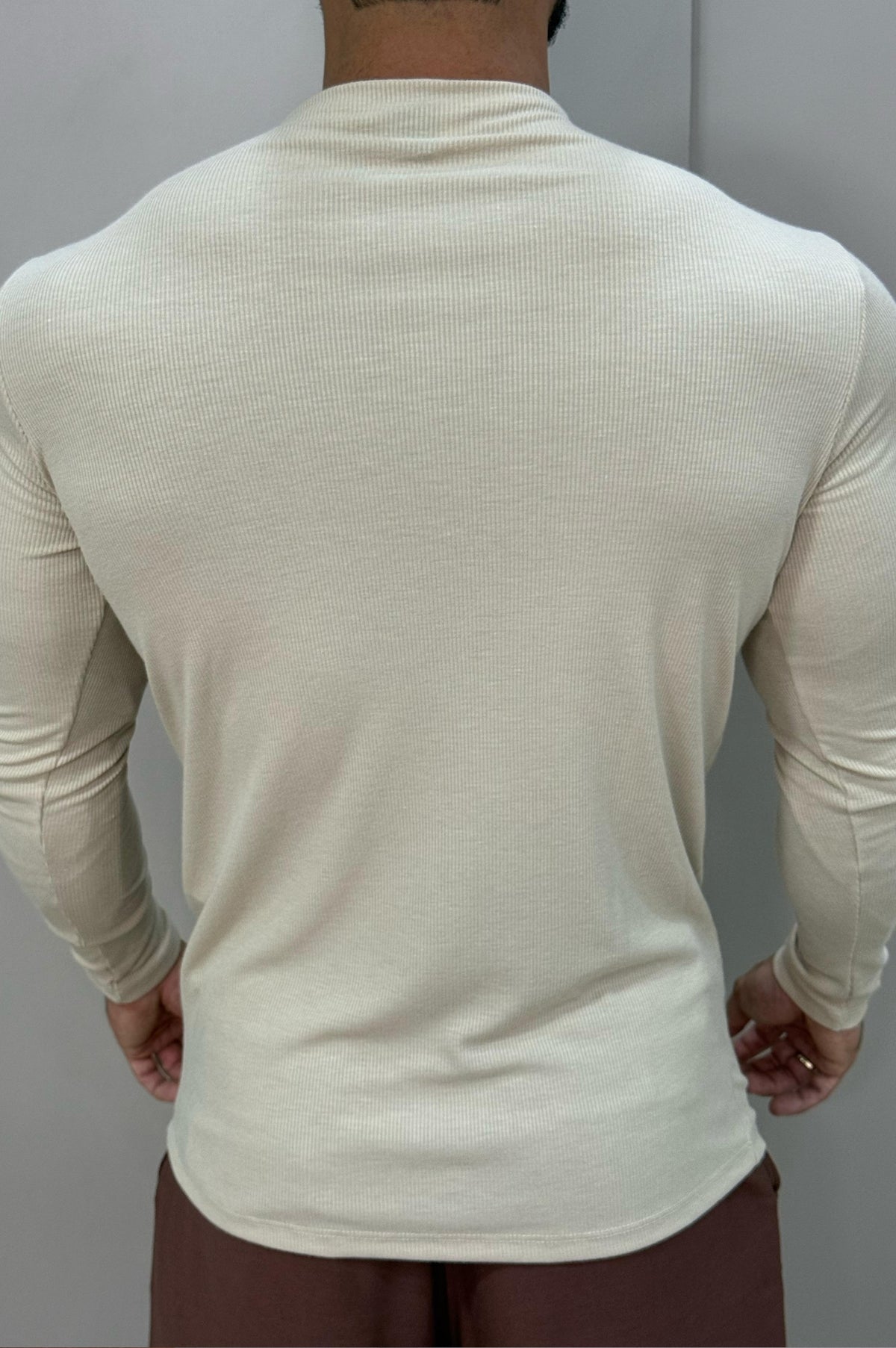 Camisa Aura Bege Manga Longa - Up