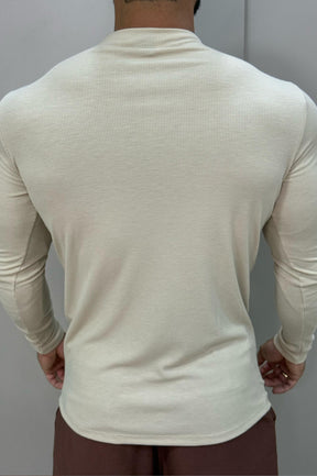 Camisa Aura Bege Manga Longa - Up