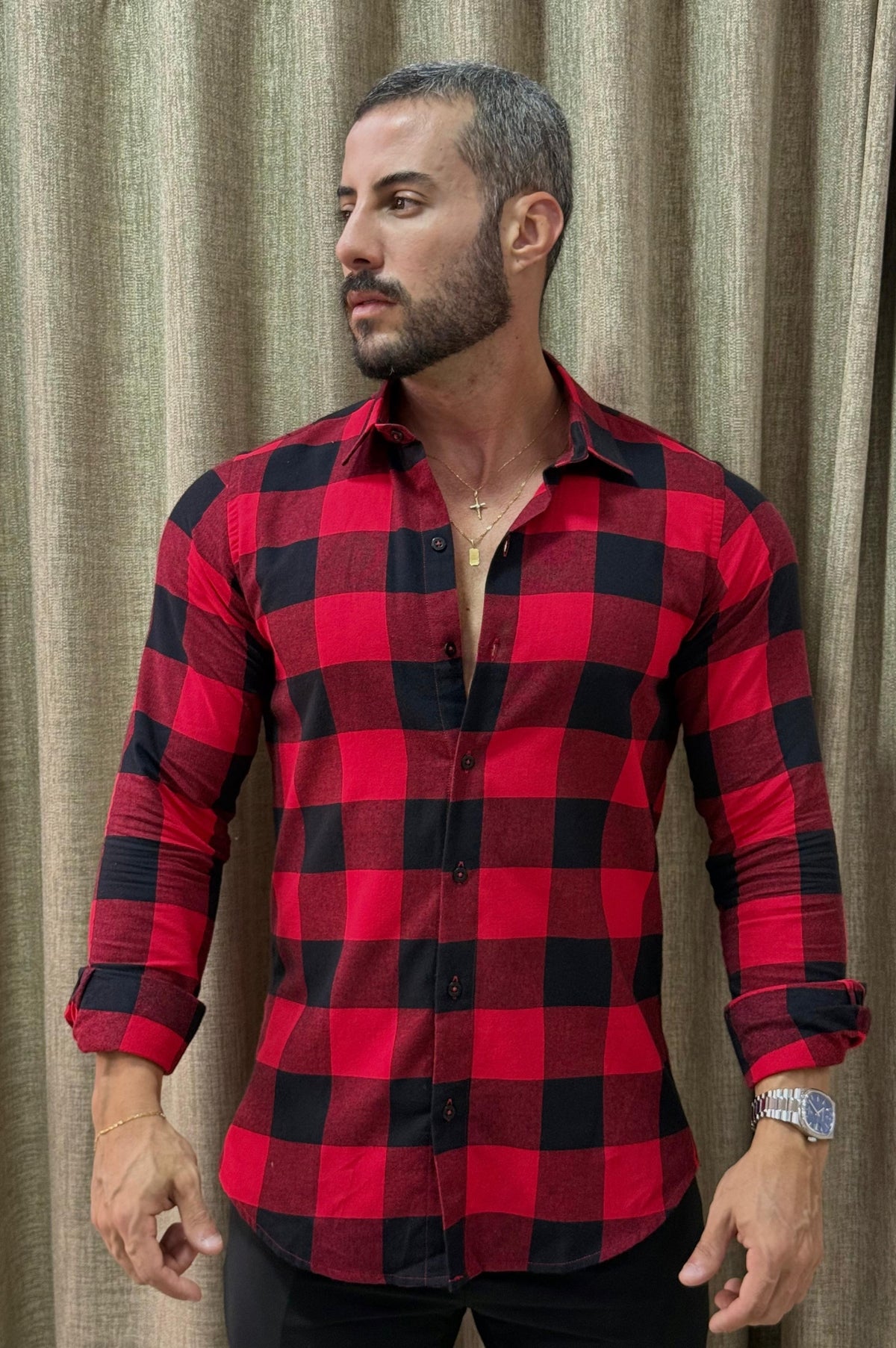 Camisa Xadrez Vermelho - Up