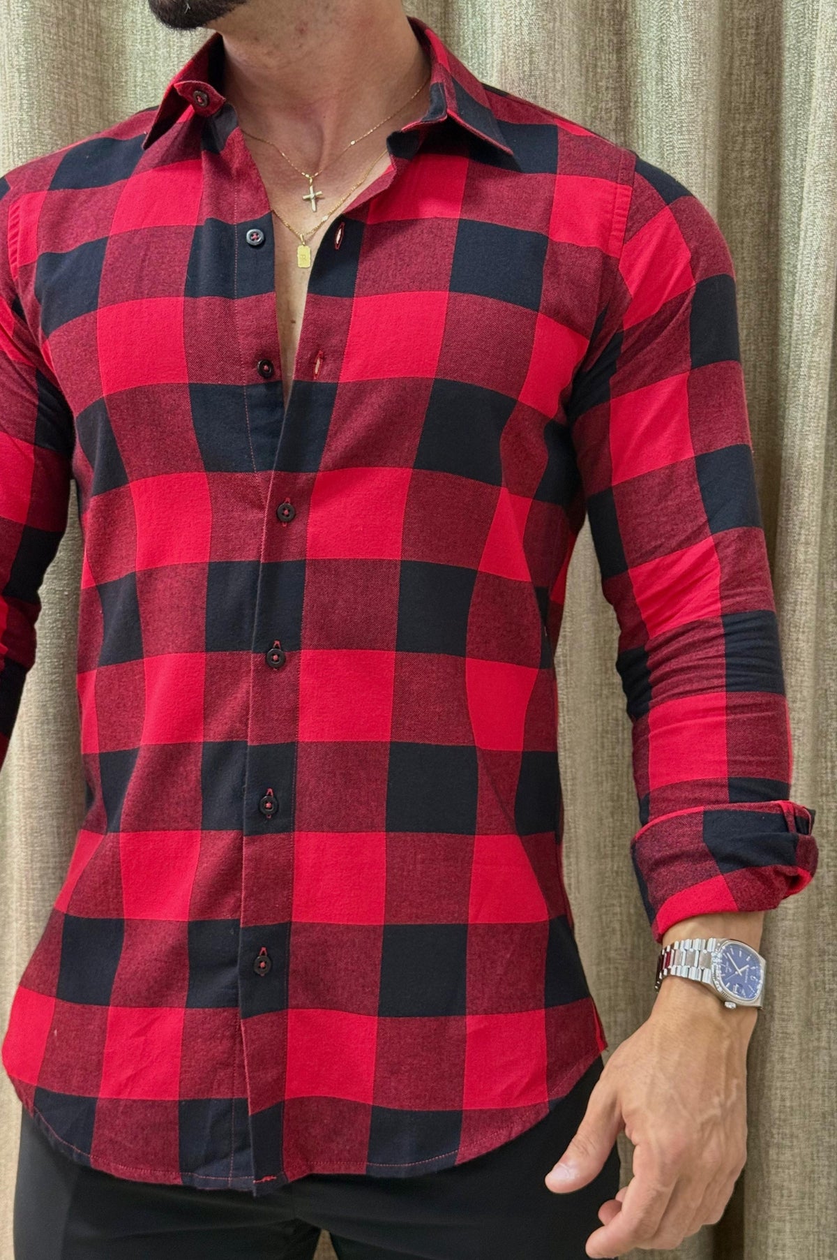 Camisa Xadrez Vermelho - Up