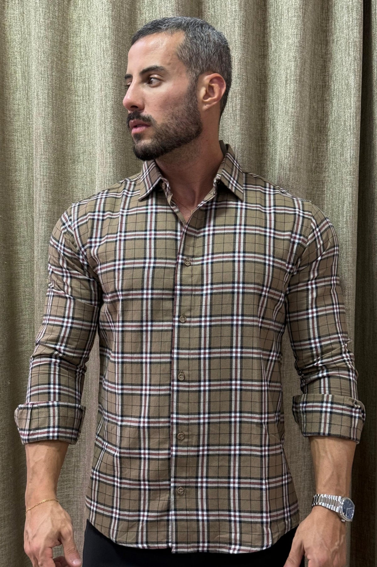 Camisa Xadrez Marrom - Up