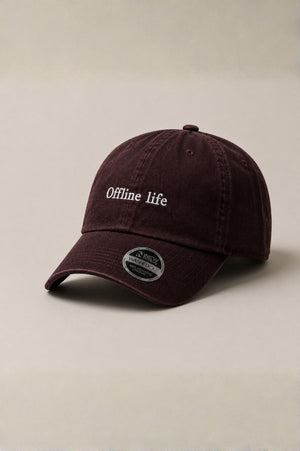Boné Dad Hat - Offline Life Marrom