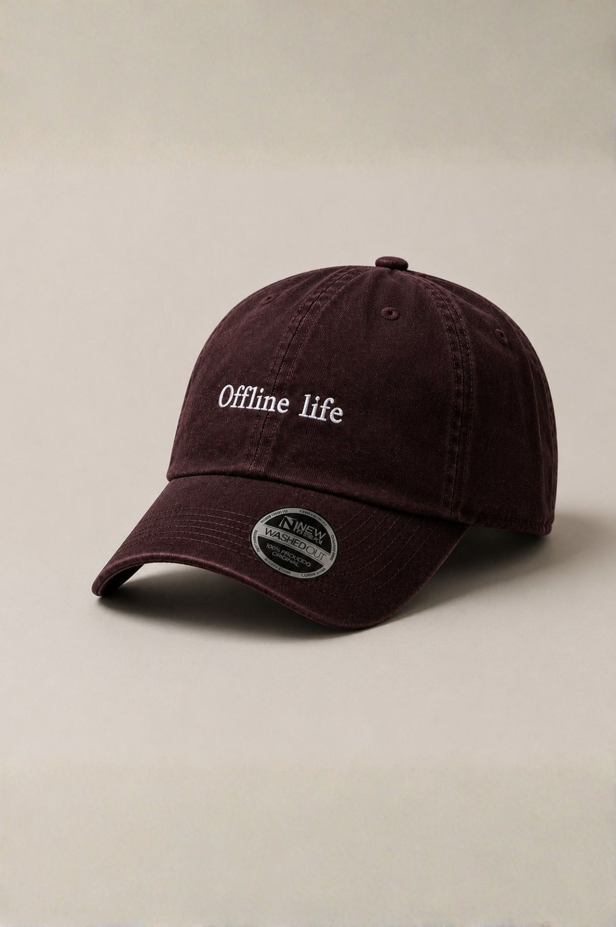 Boné Dad Hat - Offline Life Marrom