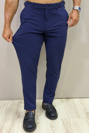 Calça Alfaitaria com Ajuste Lateral Slim Bulggari