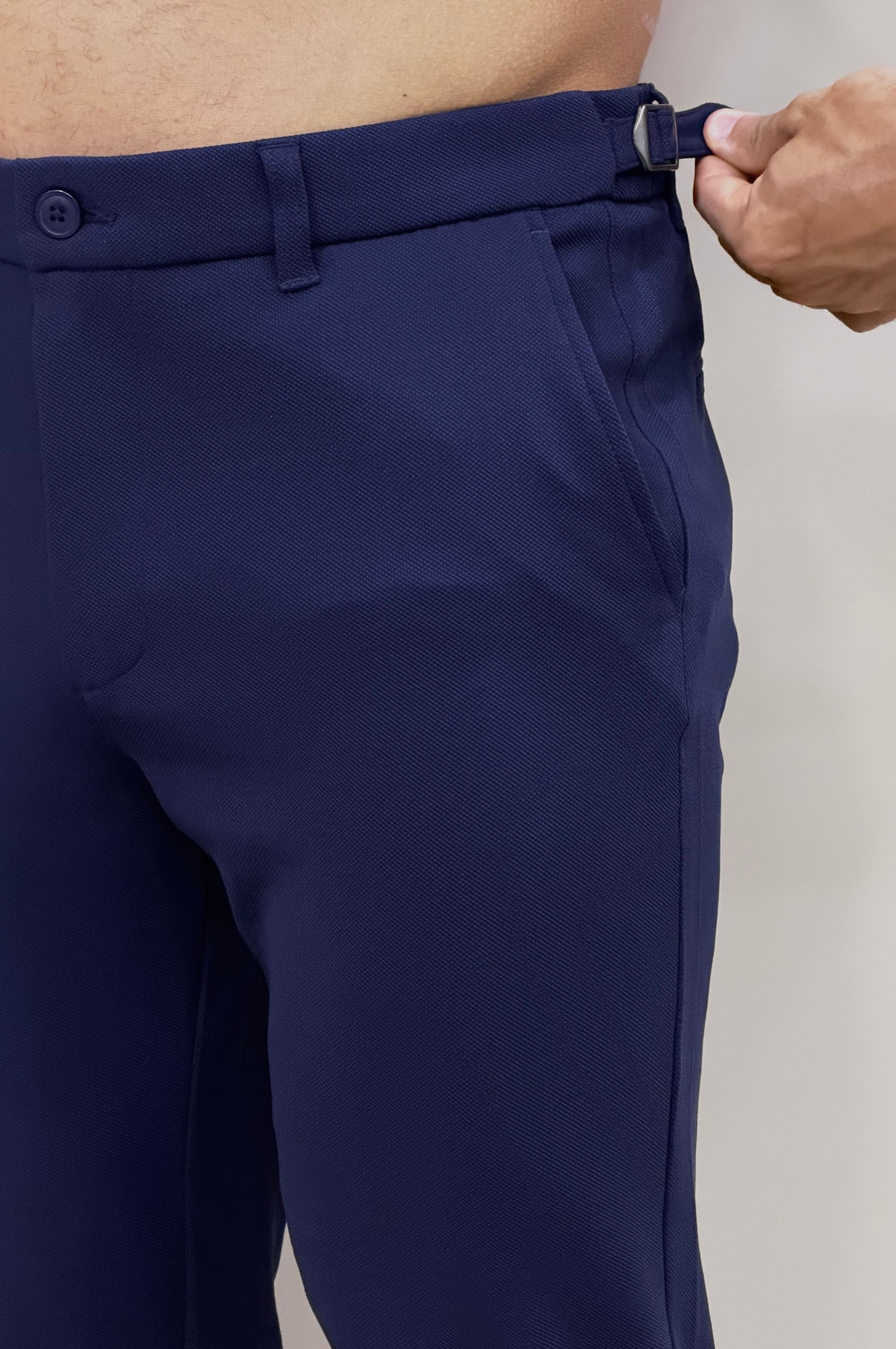 Calça Alfaitaria com Ajuste Lateral Slim Bulggari