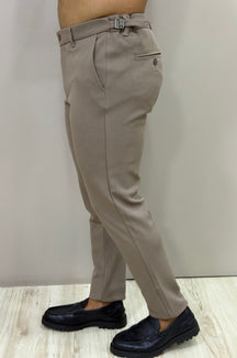 Calça Alfaitaria com Ajuste Lateral Slim Bulggari