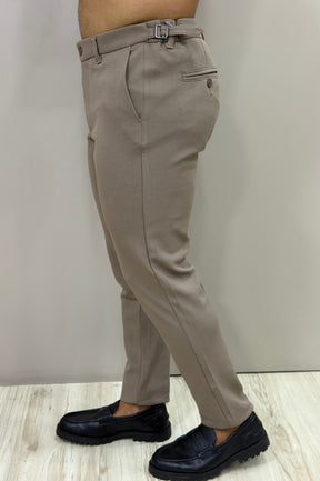 Calça Alfaitaria com Ajuste Lateral Slim Bulggari