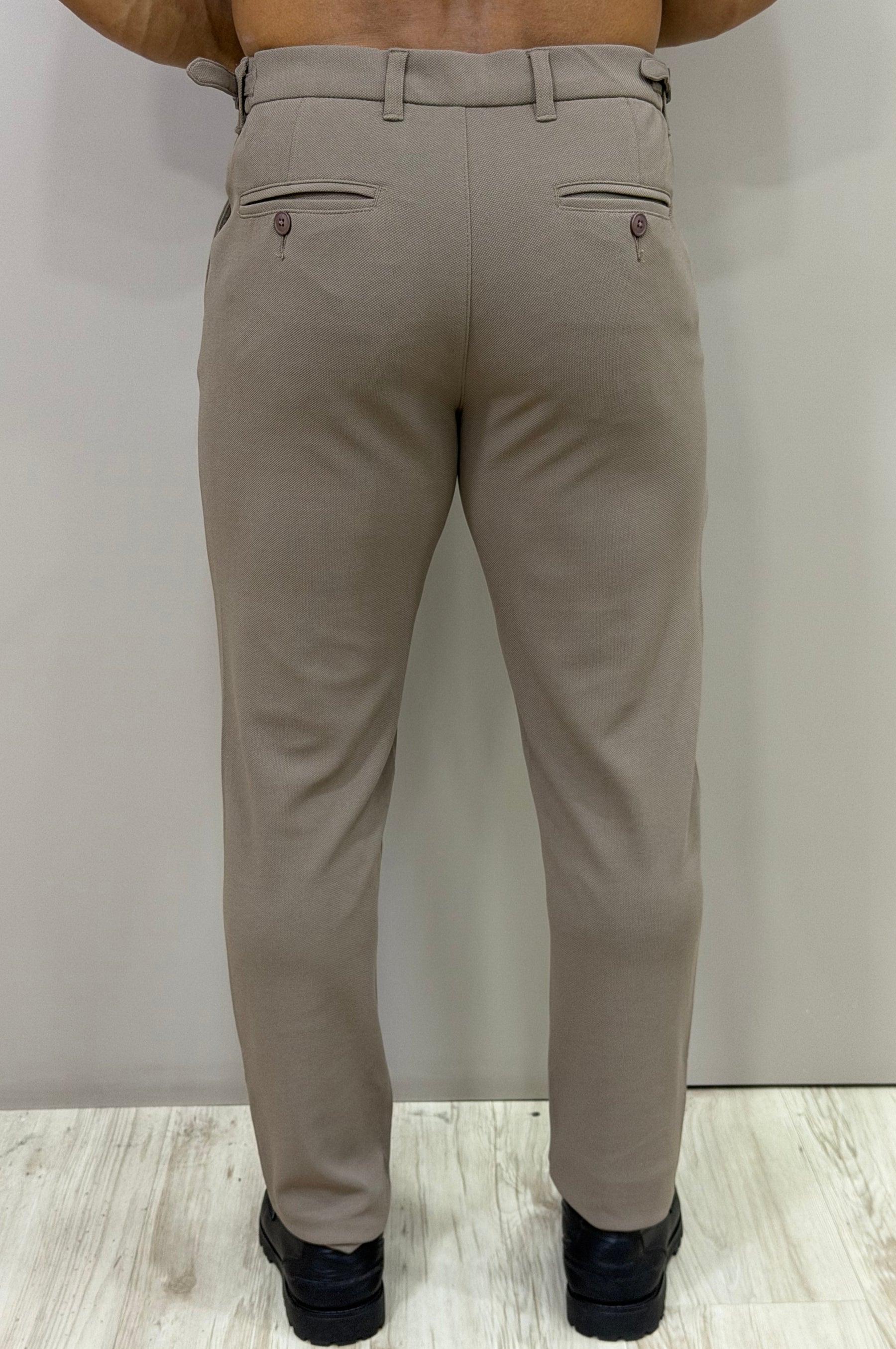Calça Alfaitaria com Ajuste Lateral Slim Bulggari