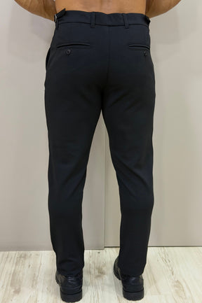 Calça Alfaitaria com Ajuste Lateral Slim Bulggari