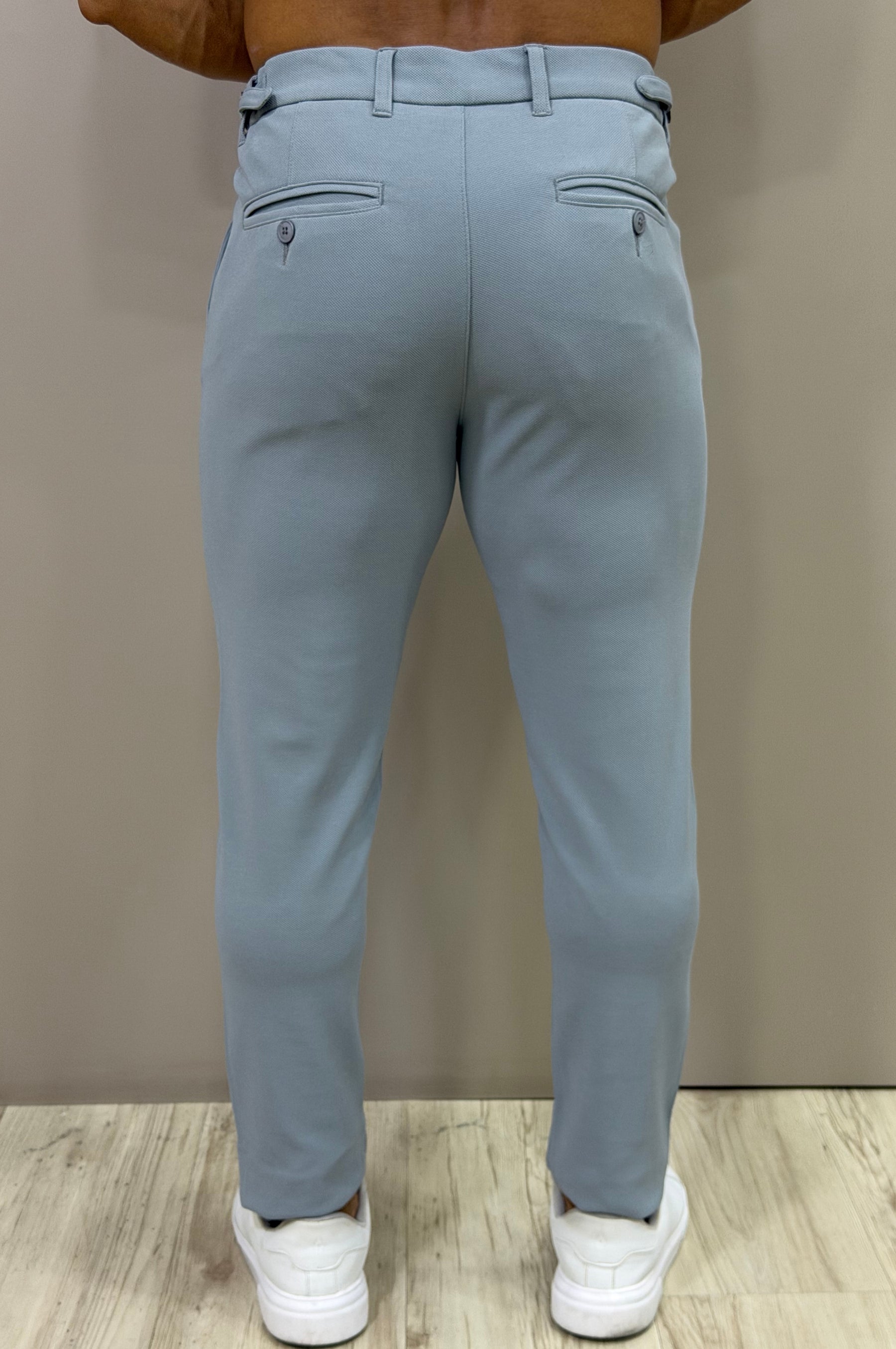 Calça Alfaitaria com Ajuste Lateral Slim Bulggari