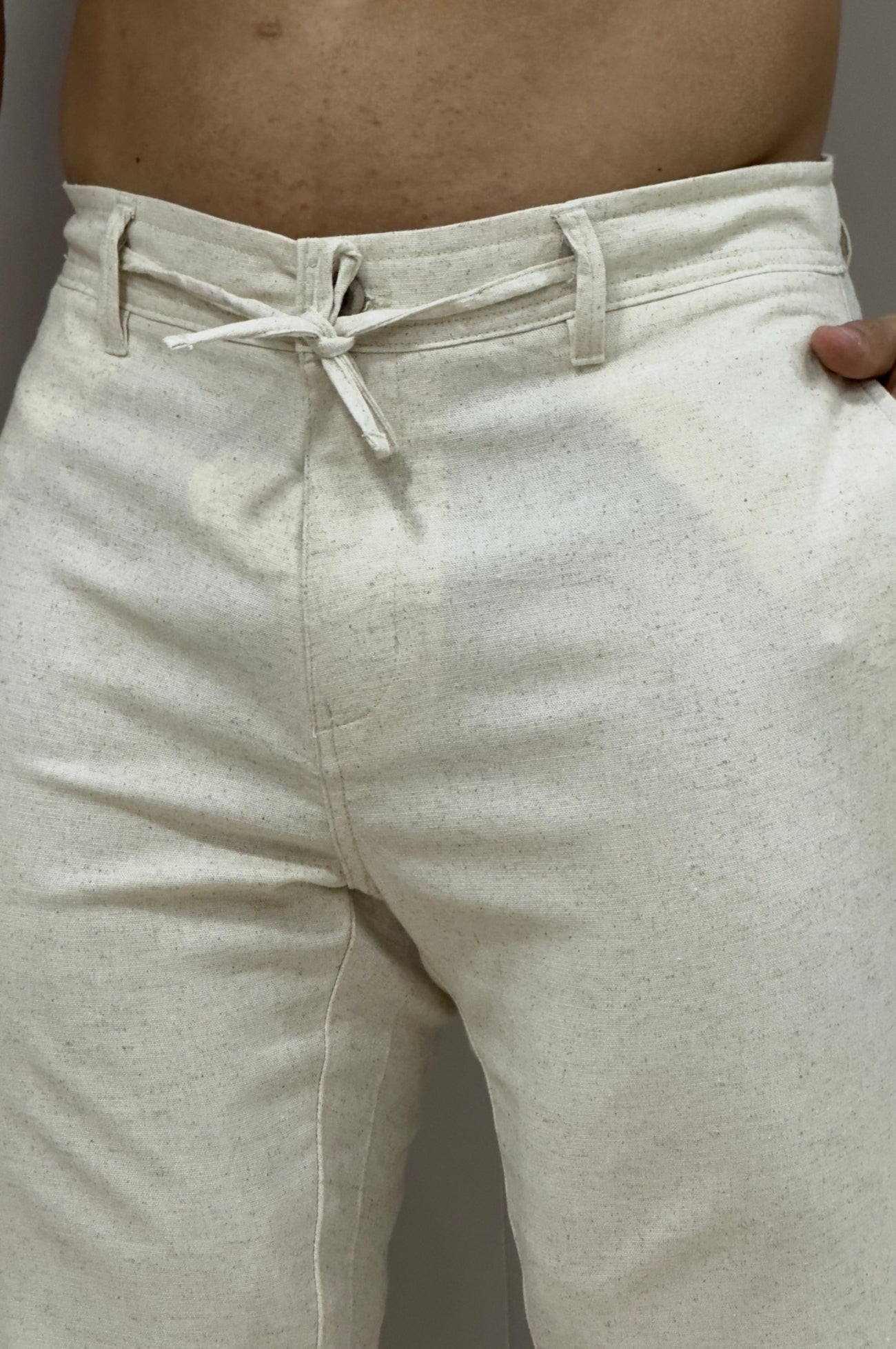 Calça Linho Slim Anderlecht Cru - Up