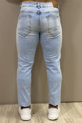 Calça Jeans Slim Delavê
