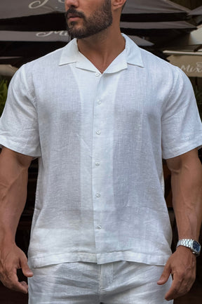 Camisa Linho Mar Manga Curta - Up