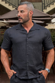 Camisa Linho Mar Manga Curta - Up