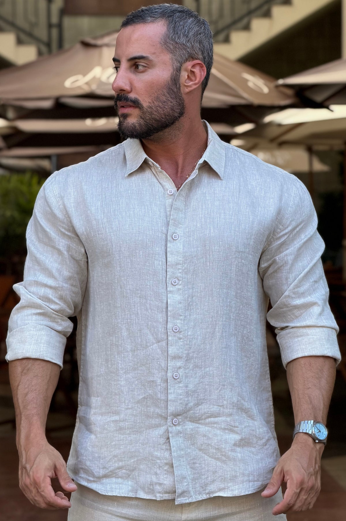 Camisa Linho Mar - UP