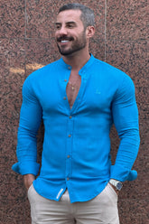 Camisa Resort Gola Padre Manga Longa - Up