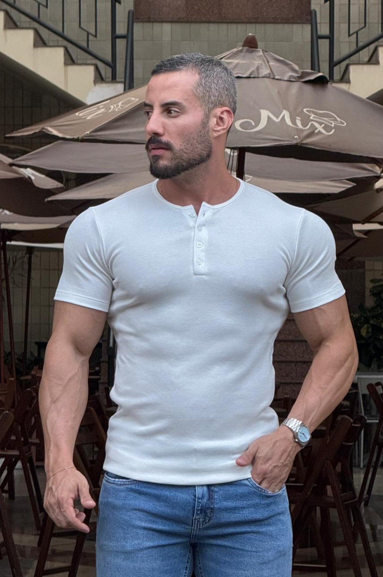Camiseta Henley - Up