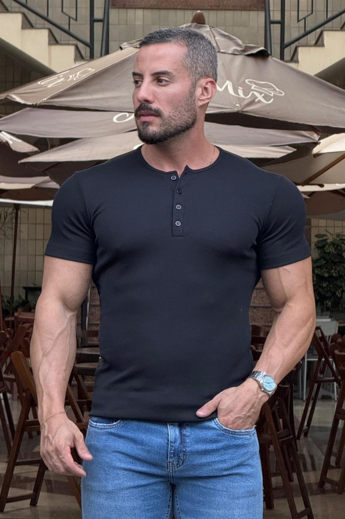 Camiseta Henley - Up