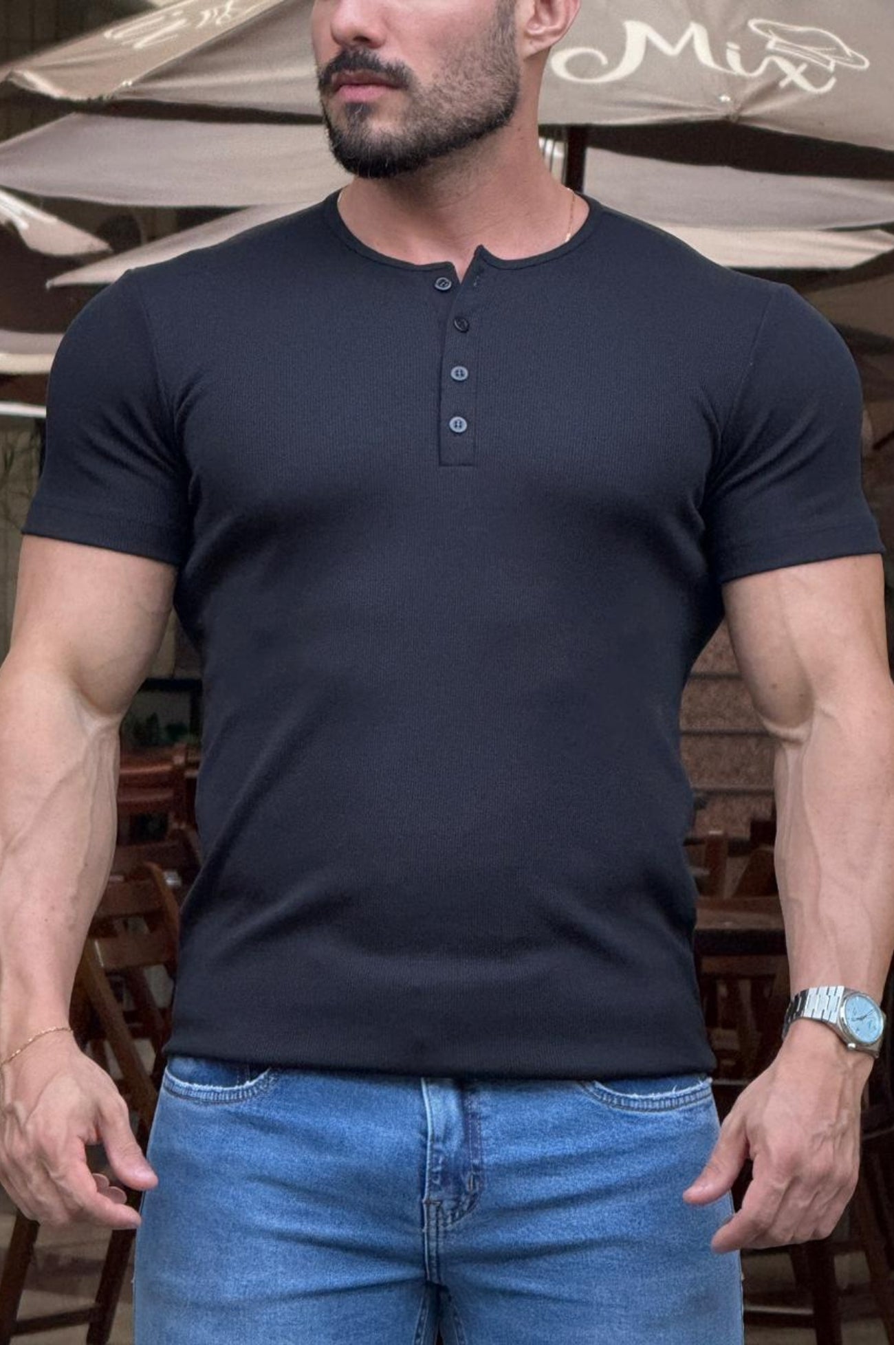Camiseta Henley - Up