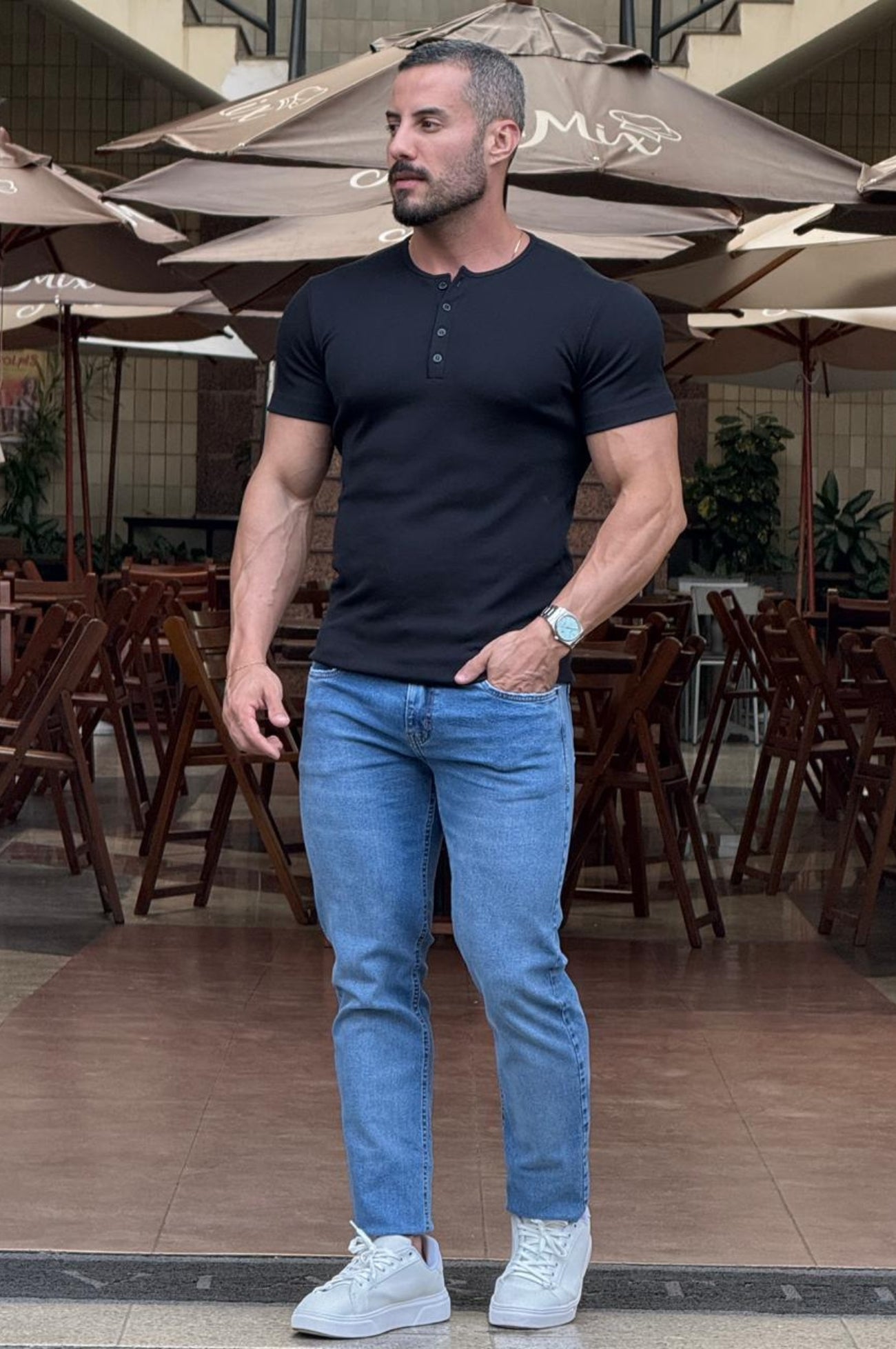 Camiseta Henley - Up