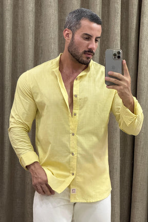 Camisa Linho Gola Padre - Up