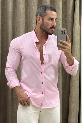 Camisa Linho Gola Padre - Up