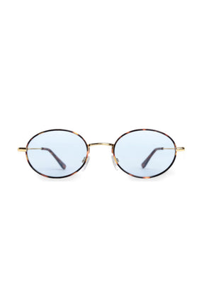 Óculos de Sol Oval Asti Tortoise com Lente Azul
