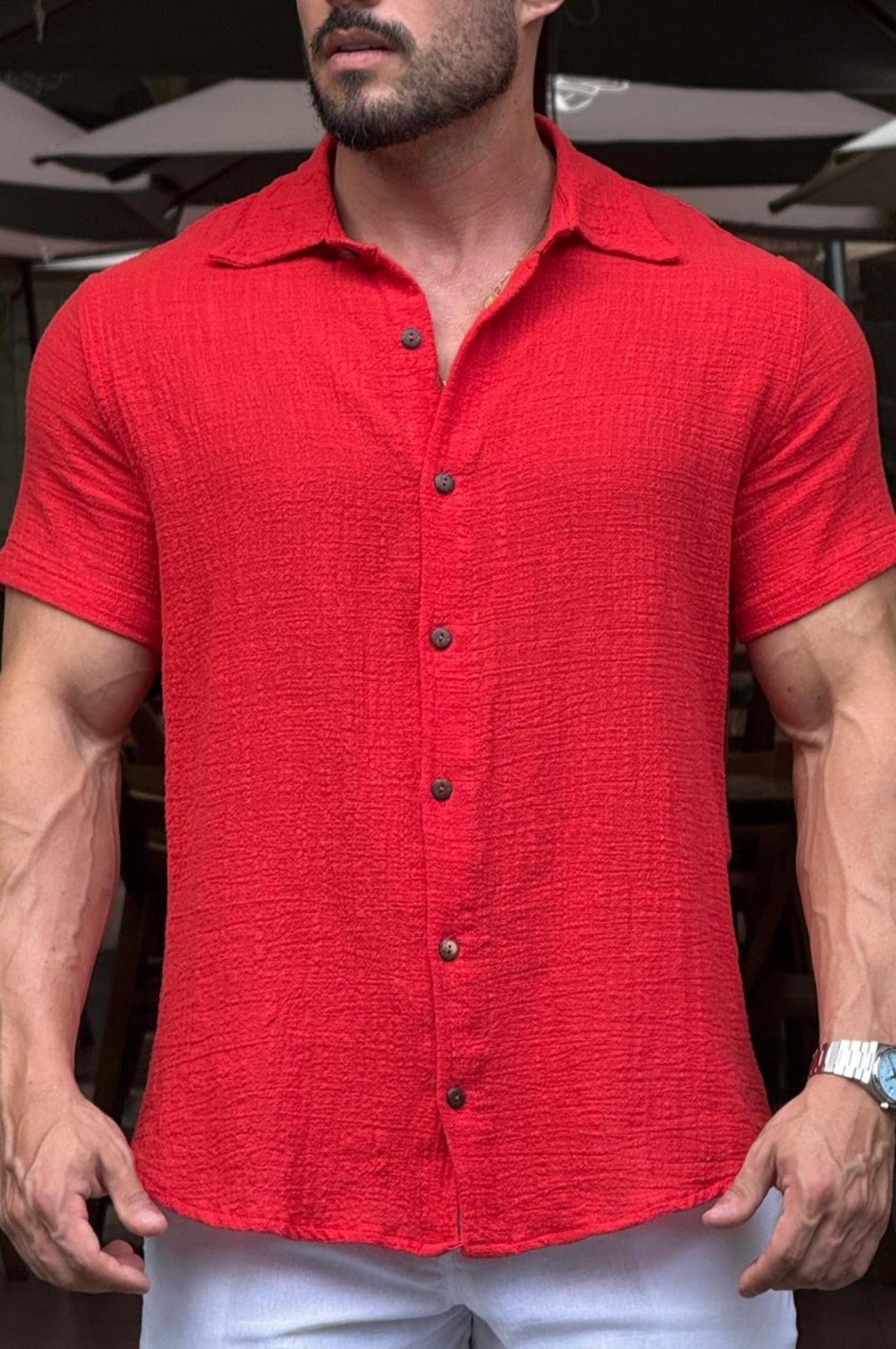 Camisa Rústica Manga Curta - Up